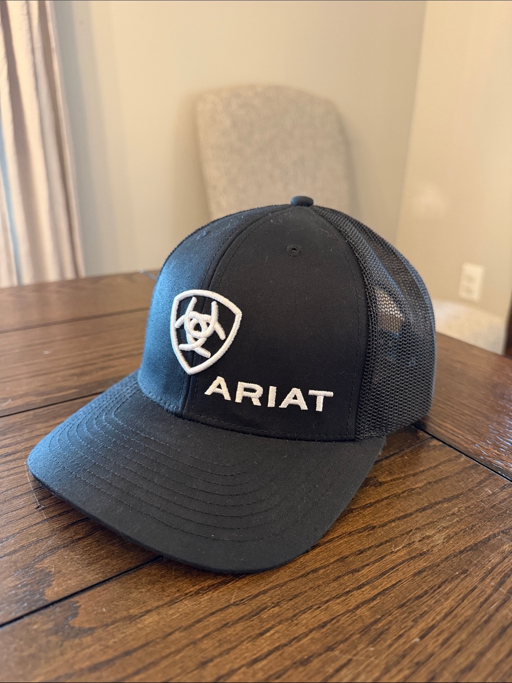 Ariat Black Mesh Logo Cap with White Embroidery- Worn Once!!